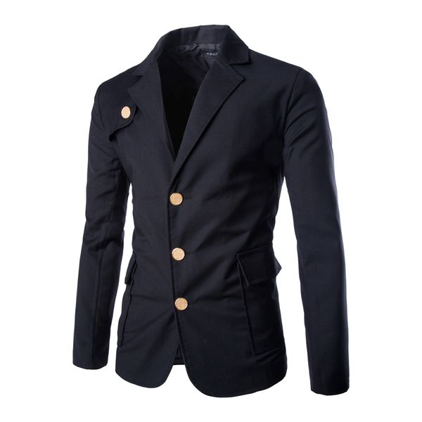 

menne men suit autumn and winter new metal buckle basic men's fashion casual suit, White;black