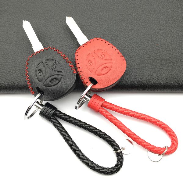 

remote 3 buttons straight car key leather case keychain cover for lada sedan largus kalina granta vesta x-ray xray protect shell