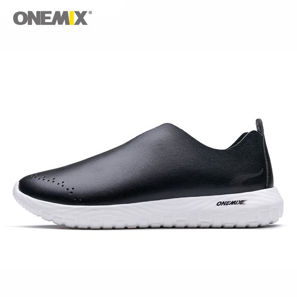 

onemix running shoes men fiber leather lightweigt casual running shoes pigskin linning outdoor sneakers walking trainers