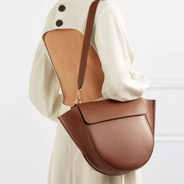 

casual semicircle saddle bags for women handbags irregular pu leather shoulder messenger bags lady girls large capacity bag