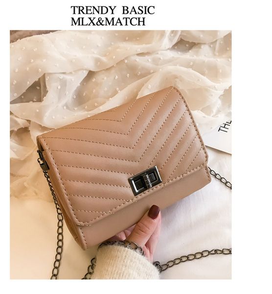 

designer luxury handbags purse new square bag ins v type linger chain chain bag single shoulder 4 colors fashion#
