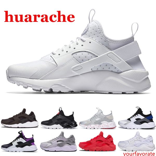 

new 2020 men women huarache 1 4.0 running shoes triple black white red huaraches ultra br outdoor casual sneakers 36-45