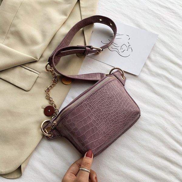 

crocodile pattern pu leather crossbody bags for women 2020 summer chain shoulder handbags female travel cross body bag