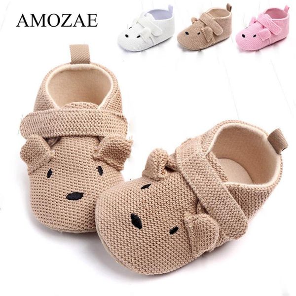 

new arrival baby shoes knitting cartoon animal pattern shoes spring autumn soft sole baby boys girl newborn cute first walker