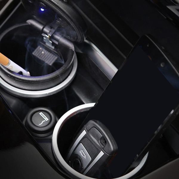 

car ashtray detachable design ashtray storage box 2-in-1 led night light with lid