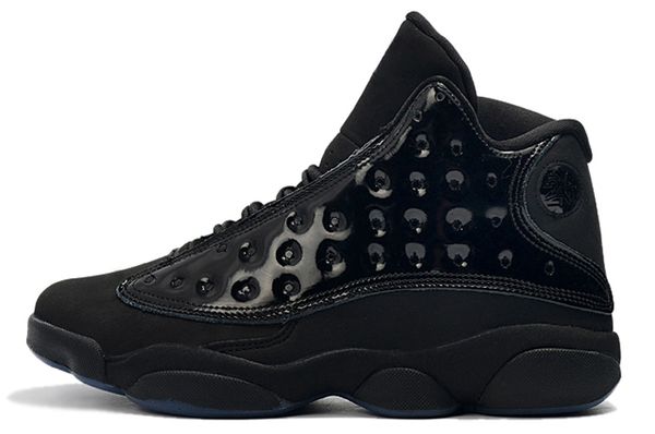

jumpman 13 cap and gown black suede men basketball shoes blackout real carbon fiber authentic sneakers size 7-13