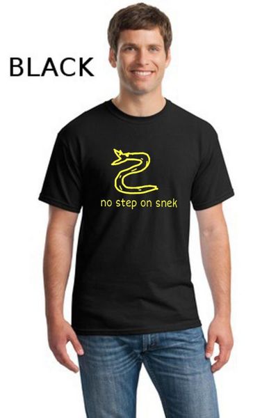 

забавно нет шаг на snek не наступать на меня мужская футболка с коротким или длинным рукавом прохладный повседневная гордость футболка мужчи, White;black