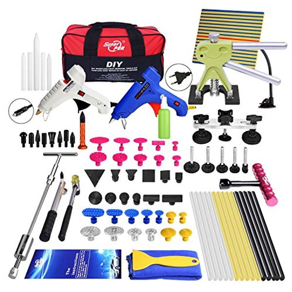 

bag with paintless kit hail lifter tool puller kits pdr damage car removal 74pcs auto repair dent