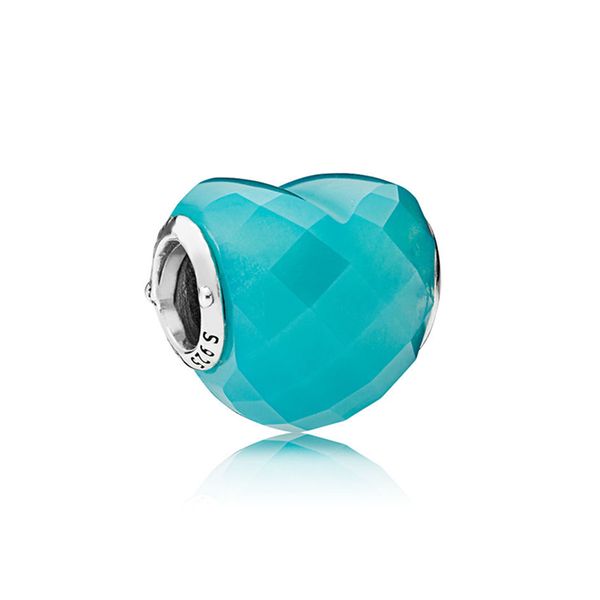 

новый 100% стерлингового серебра 925 подлинная очарование 796563nsc-1 синий форм любви шарм женщины подарок ювелирных изделий, Black