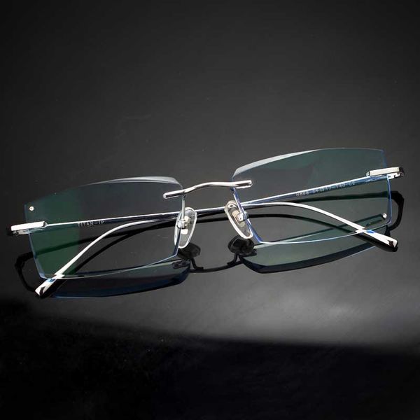 

new 868 rimless eyeglasses optical prescription men glasses frame, Black