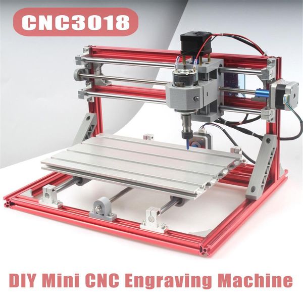 

red cnc3018 diy mini pcb pvc milling machine cnc engraving machine laser engraving grbl wood router diy hobby cutting tools