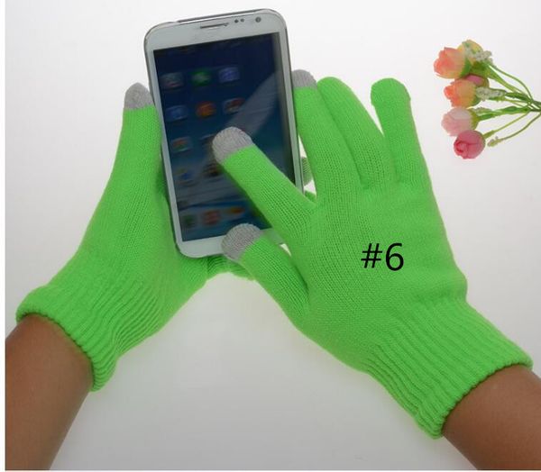 

fashion-touch screen gloves equip wool men women cashmere geometric crinkled touch luvas gifts, Blue;gray