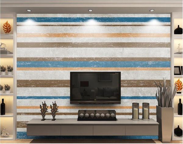 

3d room wallpaper custom p mural retro retro line stripe mural background wall wallpaper for walls 3 d