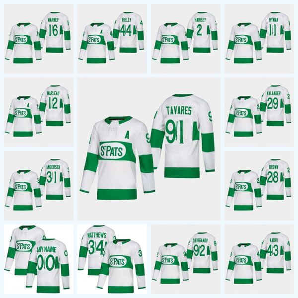 

Womens Ron Hainsey 2019 Toronto Maple Leafs St. Pat Jersey Andersen Tavares Mitchell Marner Matthews Morgan Rielly Hyman William Nylander
