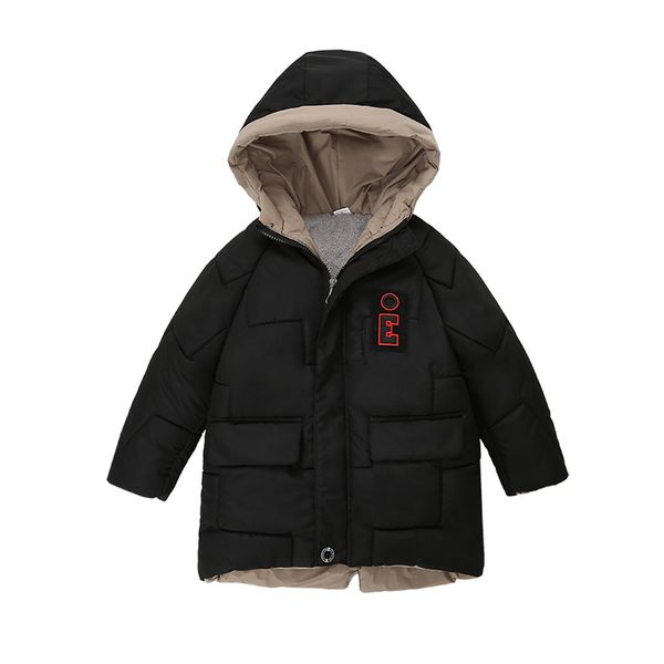 

winter warm hooded jackets children kids boys girl coats zip thick warm snow hoodie outwear parka overcoat wnterjas meisje, Blue;gray