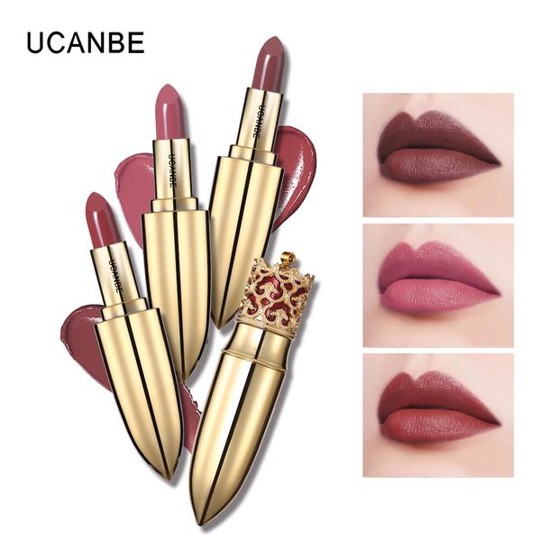 

ucanbe марка crown velvet matte lipstick макияжа golden 5 цвет nude продолжительный пигментные губы придерживайтесь natural cosmetic lip rou