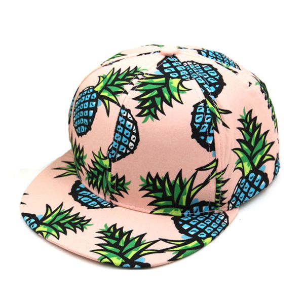 

women men hats pineapple snapback bboy hat adjustable baseball cap hip-hop hat retour vers le futur, Blue;gray