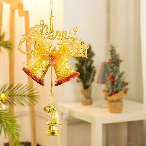 

christmas bells cute door hanging decoration christmas crafts jingle bells decoration bow portable tree decorations