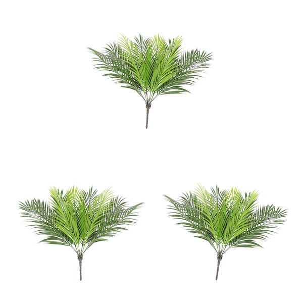 

3pcs faux plant leaf green plant silk leaves plastic office garden pot decor