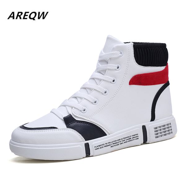 

2019 comfortable high-pu trend sports shoes new spring and autumn round head flat men's casual shoes, Black
