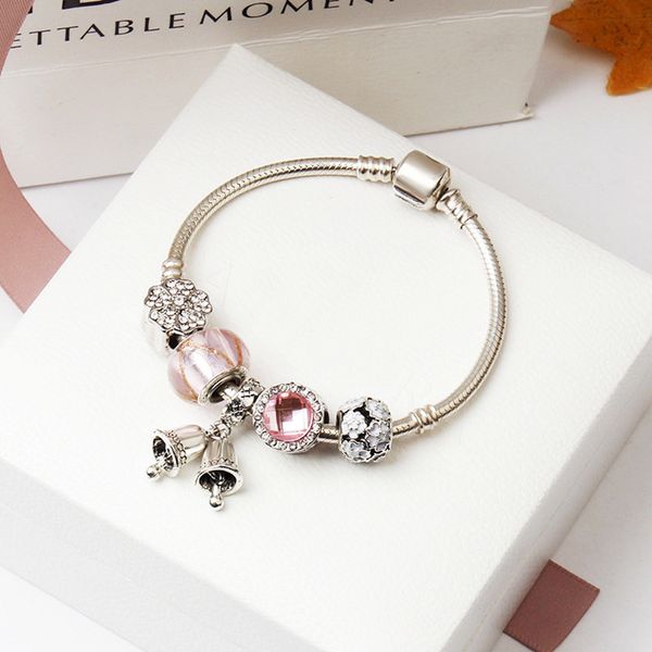 

2019 new punk personality bracelet popular custom diy ornament christmas bell bracelet, Black
