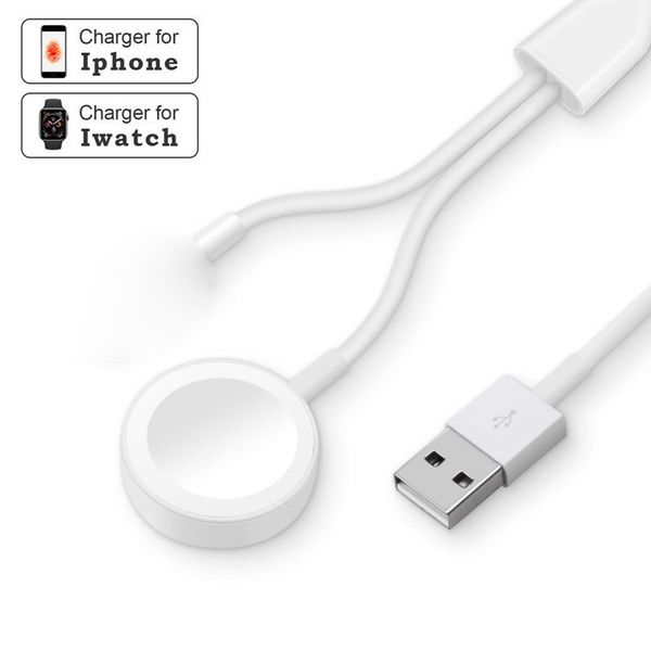 

2019 late t iwatch and iphone charger 2 in 1 fa t charging with opp package hip by dhl