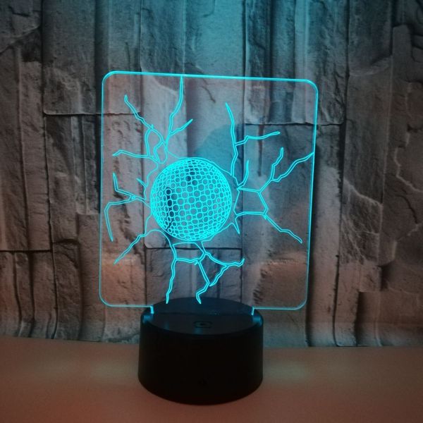 

tennis 7 color lamp 3d visual led night lights for kids touch usb table lampara lampe baby sleeping motion light
