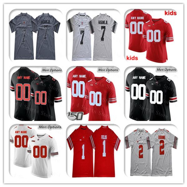 

Пользовательский 2019 штат Огайо Buckeyes колледж Райан Шазьер Martell KJ Hill Фуллер Джеффри Okudah Olave Барьего Тиг ОГ Fiesta Bowl Джерси Дети