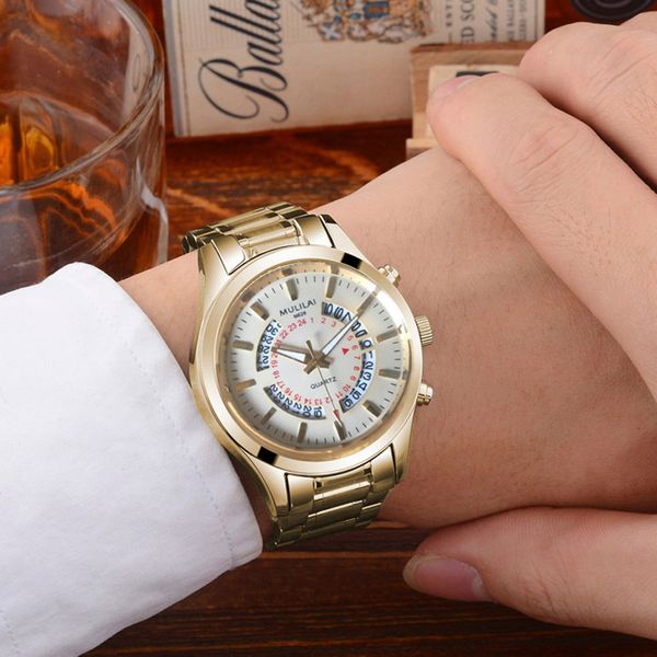 

relogio masculino relojes 2019 золотые часы мужские часы лучшие спортивные кварцевые часы бизнес водонепроницаемый наручные часы, Slivery;brown