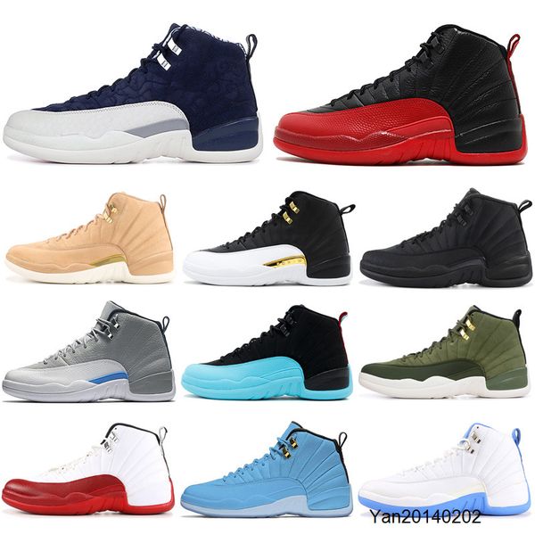 

original classic 12s basketball shoes size 7-13 vachetta tan wings winterized wntr 12 men athletic sports sneakers outdoors rree shipping