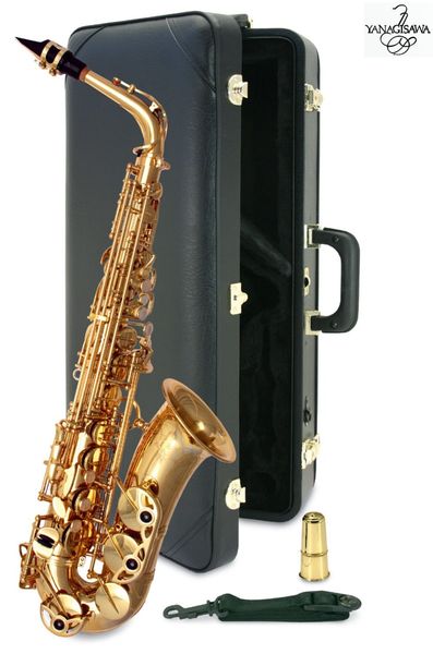 

brand new yanagisawa a-992 alto saxophone gold lacquer sax professional musical instruments with mouthpiece, case