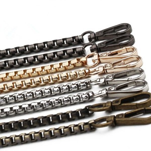

telastar] metal chain for shoulder bags handbag buckle hook handmade diy belt strap bag hardware accessories iron purse chain, Black