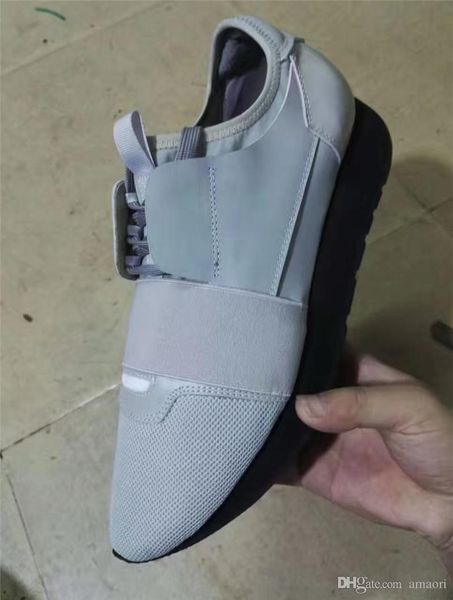 

2017 luxury loafers design brand designer genuine leather men sneakers mens race runners women skateboard shoes black sole womens all grey