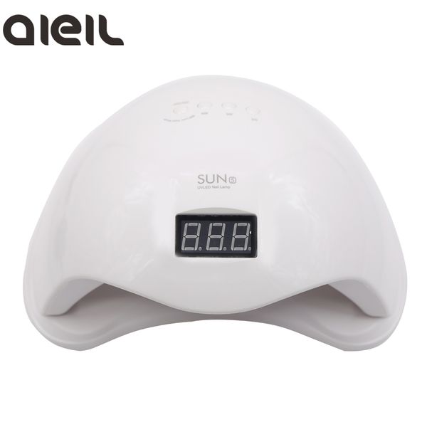 

sun 5 nail dryer lamp for nail led uv lamp 48w automatic sensor lcd time display for curing gel polish manicure tool