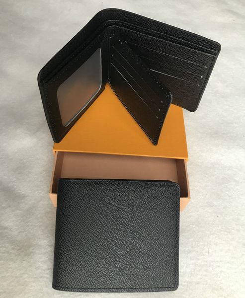 

Men 2017 new l bag billfold plaid pattern women wallet men pure high end luxury de igner l wallet with box 88