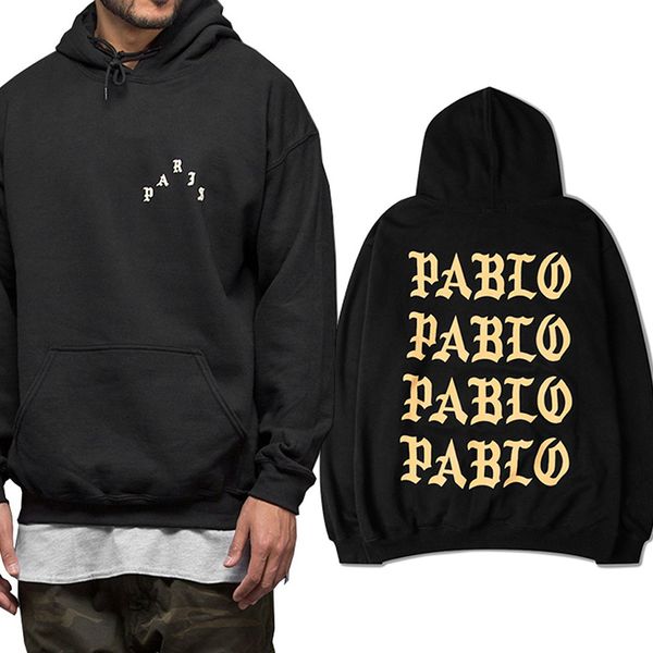 

2017 новых женщины i feel like pablo толстовка толстовка hip hop руно hoodie tracksuit для осени зима, Black