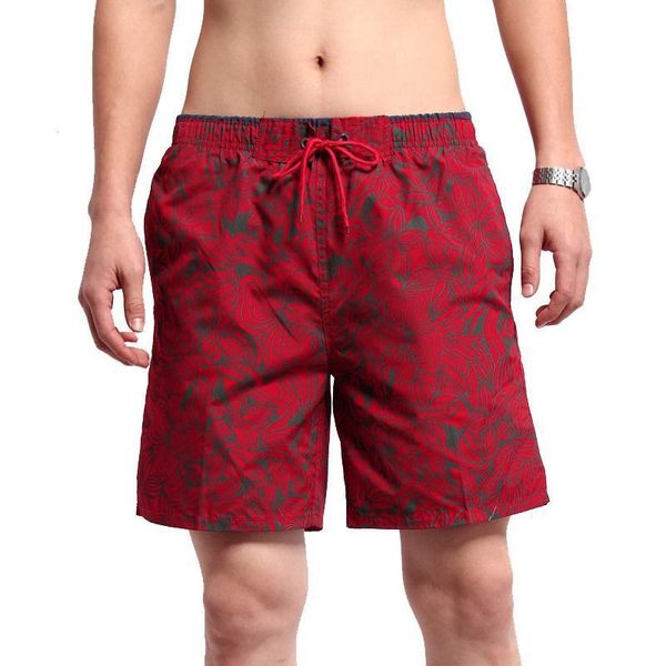 

quick dry summer beach shorts men casual slim flower printed bermuda men's shorts, White;black