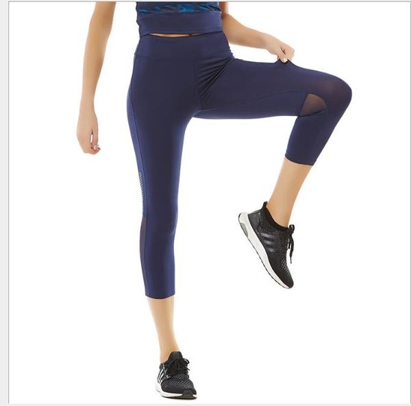 

new elastic tight yoga pants female euro-american fashion high-waist hip fitness outdoor sports pants, White;black