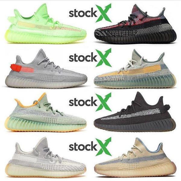 

2020 kanye west 3m static running shoes new israfil cinder desert sage earth tail light zebra womens mens trainers designer sneakers size 13