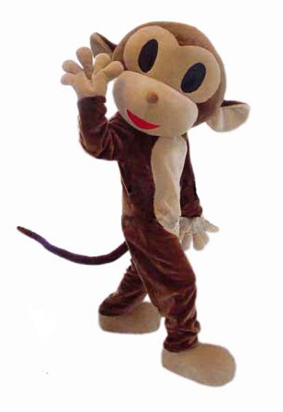 Dia das bruxas Naughty Monkey Mascot Costume Top Quality Adulto Tamanho Dos Desenhos Animados feliz macaco simian Carnaval de Natal Trajes Do Partido