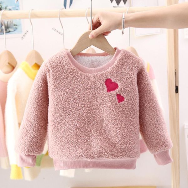 

toddler kids baby boy girl thick pullover sweatshirt warm clothes outfits, Blue