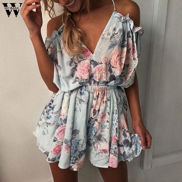 

womail bodysuit women summer casual holiday mini playsuit ladies jumpsuit beach shorts jumpsuit new fashion 2019 dropship m4, Black;white