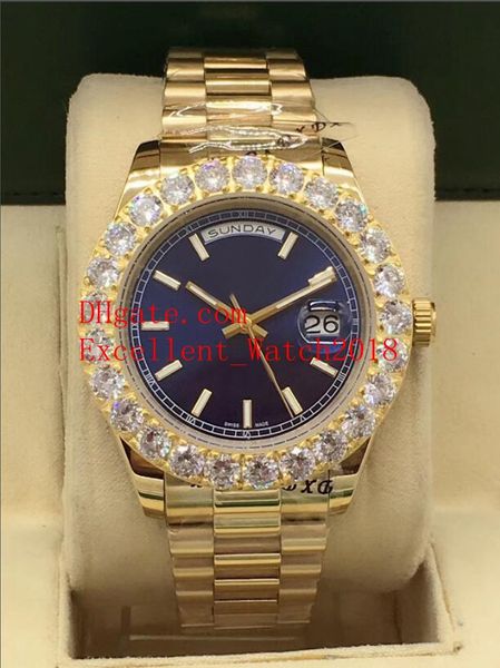 

14 colour sell mens watches 41 mm 118238 228238 118348 228239 228348 date president 18k yellow gold diamond bezel asia 2813 movement, Slivery;brown