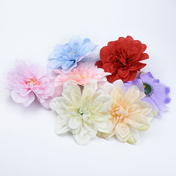 

5/10 pcs silk daisy scrapbook decorative flowers wall artificial plants christmas garland diy gifts candy box artificial flowers