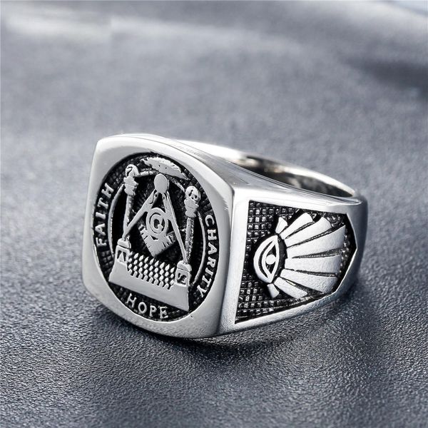 

asonry ag finger rings titanium steel rings fashion jewelry anniversary party gifts for men, Silver