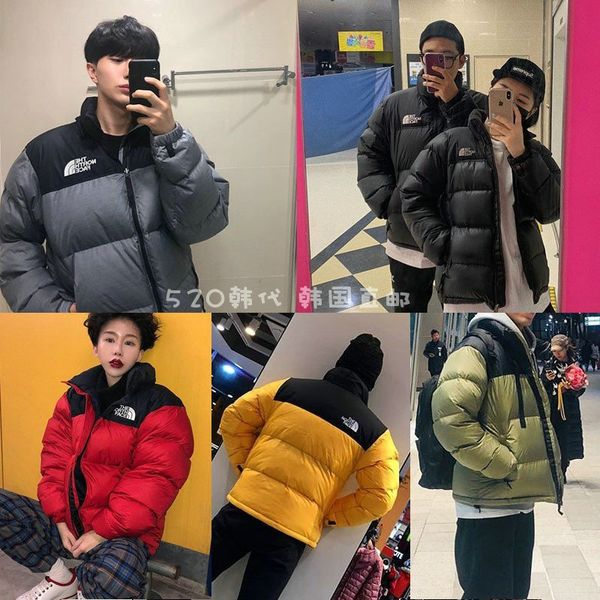 

2019 luxury the north face tnf supreme short outdoor 8 colors qifa stitching couple cotton clothes down warm jacket