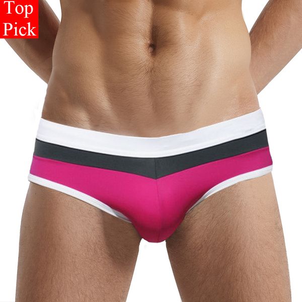 

ick patchwork mens swim briefs men's swimming trunks for bathing swimwear men water repellent gay men swimwear
