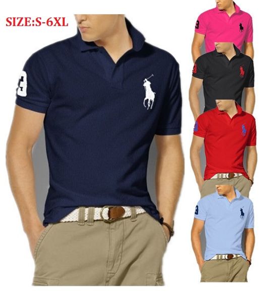 

men brand summer big horse perry embroidery polo shirt 2020 designer fashion brand mens short sleeve casual t-shirt s -4xl 5xl 6xl, White;black