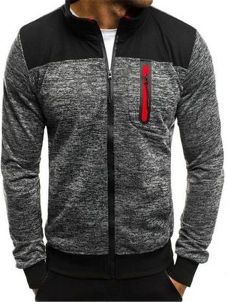 

zipper pocket hooded jacket mens coats long sleeved contrast color outerwear mens autumn cation clothing new designer coats, Black;brown