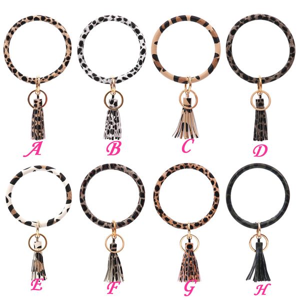 

pu keychain bracelet keyring large wrist leather tassel bracelet key holder suitable for decoration events multicolor design #be, Silver